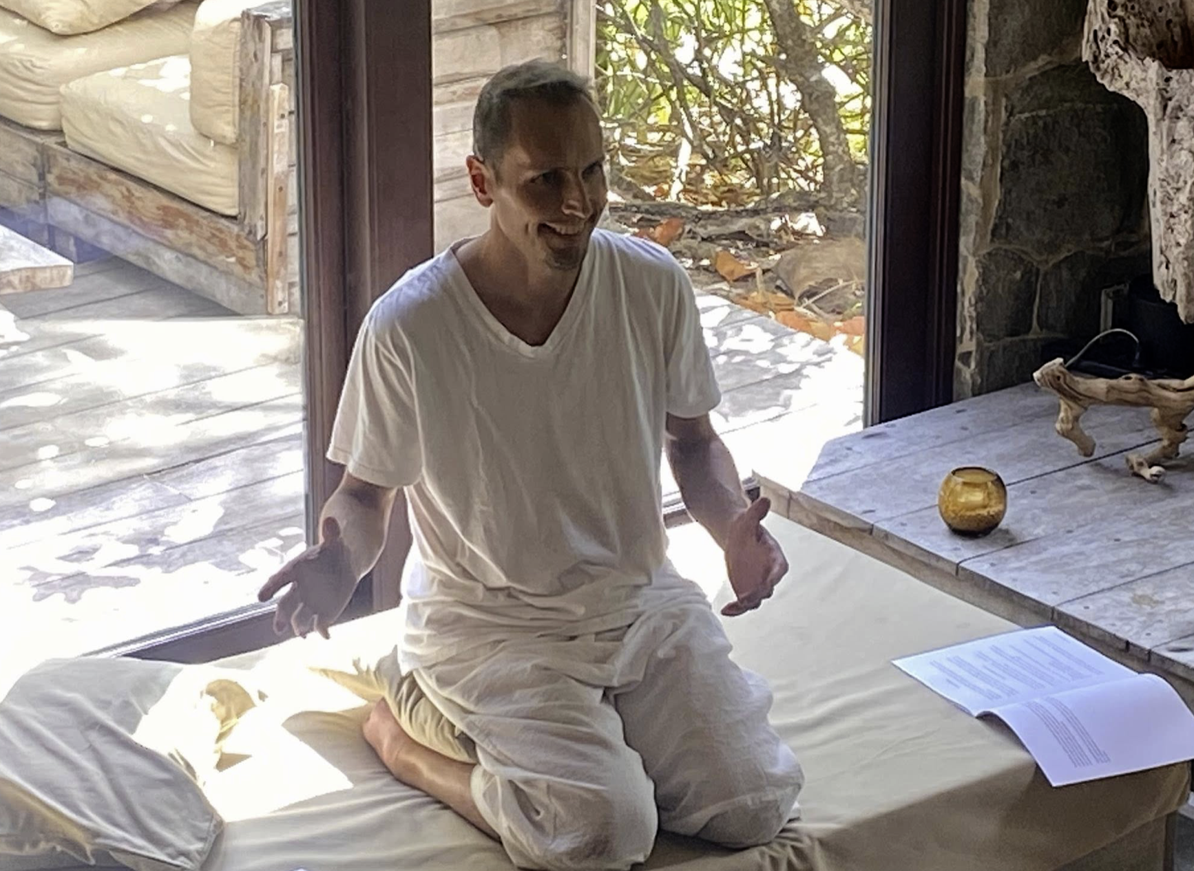 Slava teaching yoga
